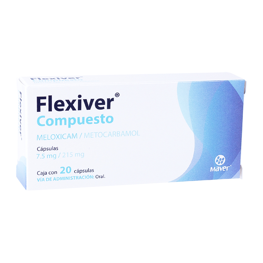 FLEXIVER COMPUESTO METOCARBAMOL/MELOXICAM 20 CAP 7.5/215MG Farmacia Emergencias